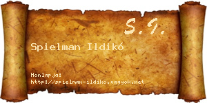 Spielman Ildikó névjegykártya